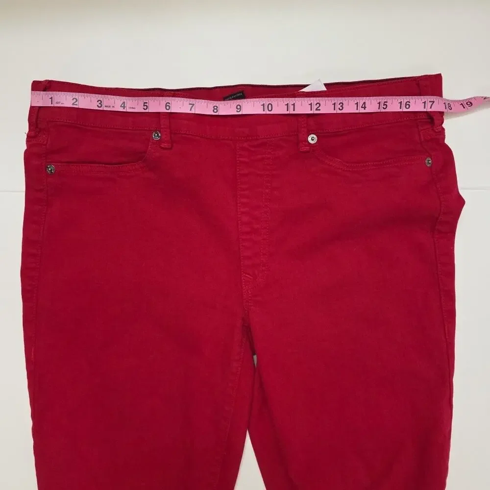 Y2K True Religion Red Skinny Jean Leggings Womens XL Stretch Jeggings - Picture 7 of 9